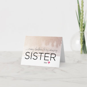 Merry Christmas to My Sister Cute Sibling Xmas Card