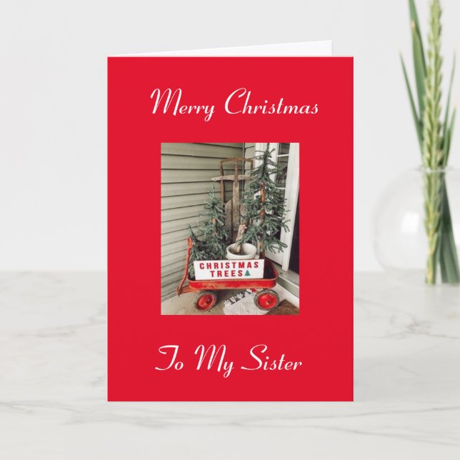**MERRY CHRISTMAS** TO MY SPECIAL **SISTER** CARD (Front)