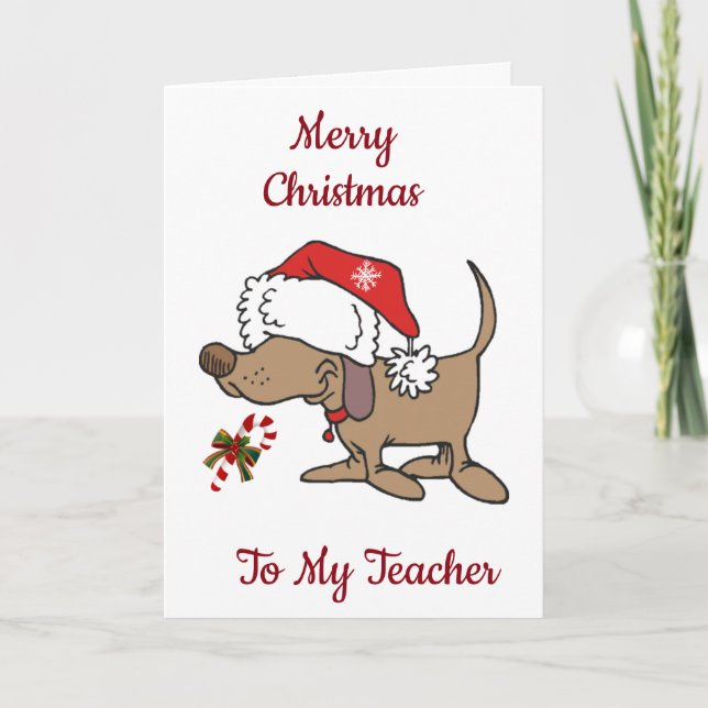 MERRY CHRISTMAS TO MY ***TEACHER*** HOLIDAY CARD (Front)