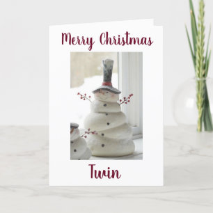MERRY CHRISTMAS TO MY ****TWIN**** HOLIDAY CARD