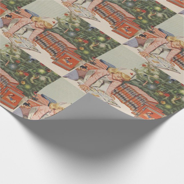 Merry Christmas to my Wonderful Nurse Wrapping Paper (Corner)