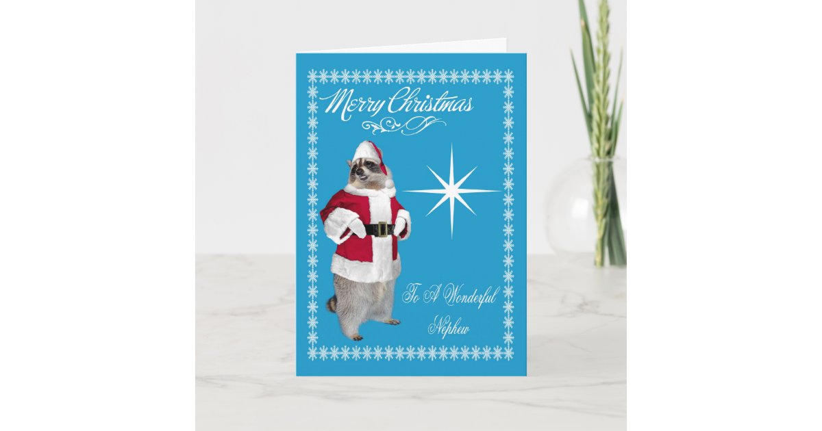 Merry Christmas To Nephew Greeting Card | Zazzle.co.uk