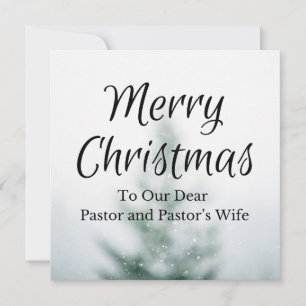 Merry Christmas To Our Dear Pastor & Pastor's Wife Holiday Card