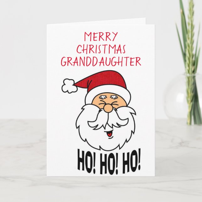 *MERRY CHRISTMAS* to our *GRANDDAUGHTER* CHRISTMAS Holiday Card (Front)