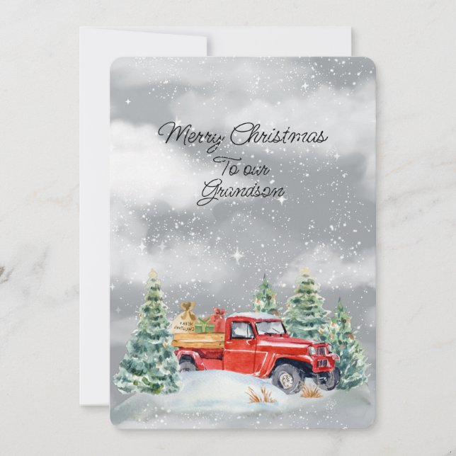 Merry Christmas To Our Grandson (Front)