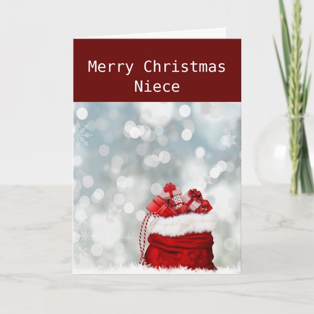 *MERRY CHRISTMAS* to our *NIECE* Holiday Card (Front)