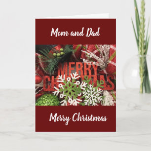 MERRY CHRISTMAS TO PARENTS my BEST GIFT! Card