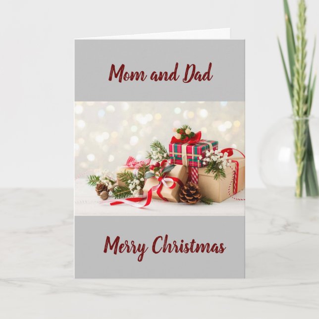 MERRY CHRISTMAS TO PARENTS my BEST GIFT! Card (Front)