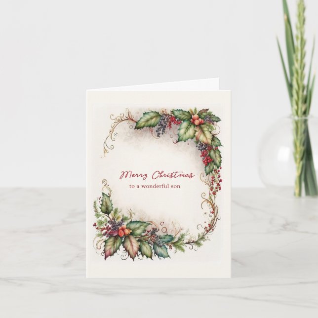 Merry Christmas to Son Card (Front)