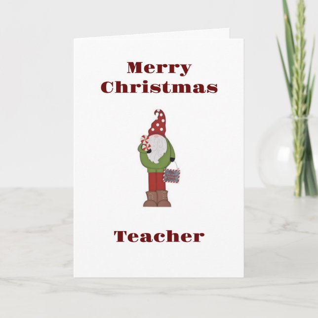 MERRY CHRISTMAS TO **TEACHER** HOLIDAY CARD (Front)