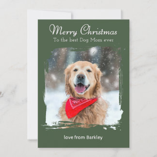 Merry Christmas to the Best Dog Mum Custom Photo Holiday Card