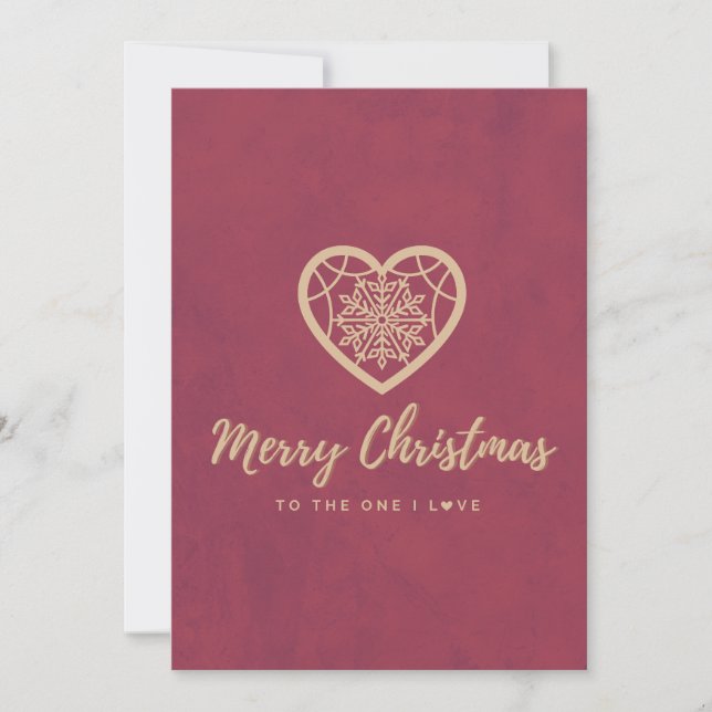 Merry Christmas To The One I Love Holiday Card (Front)