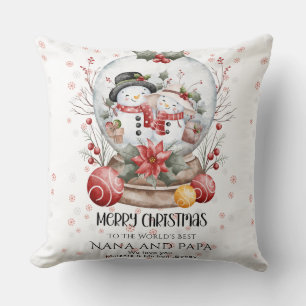 Merry Christmas To The World's Best Grandparents Cushion