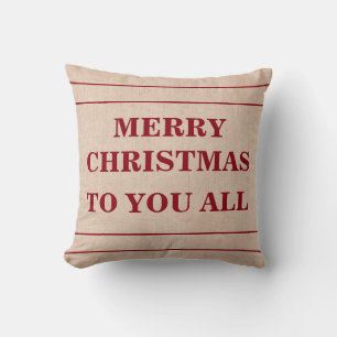 Merry Christmas to You All Cushion