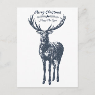 Merry Christmas To You Reindeer Holiday Postcard