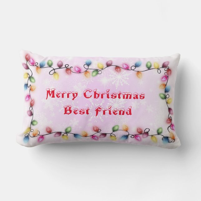 Merry Christmas to your best friend Lumbar Cushion (Front)