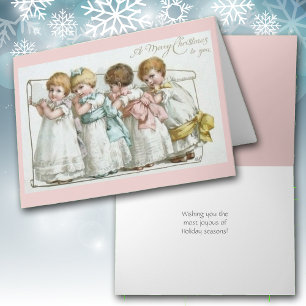 Merry Christmas Toddlers Vintage Card