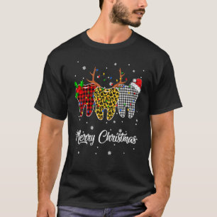 Merry Christmas Tooth Costume Dental Assistant Xma T-Shirt