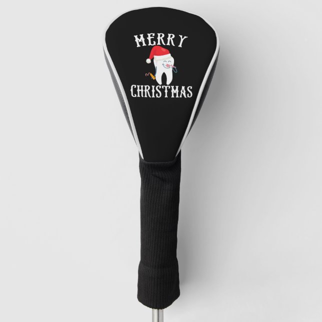 Merry Christmas Tooth Doctor dentist dental Golf Head Cover (Front)