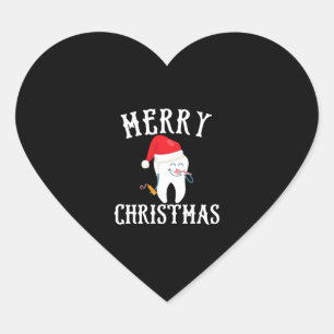 Merry Christmas Tooth Doctor dentist dental Heart Sticker