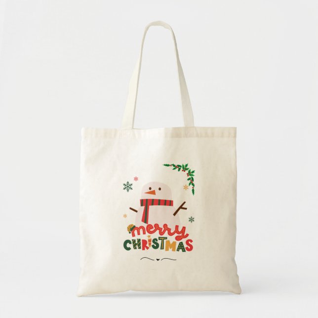 Merry Christmas Tote Bag (Front)