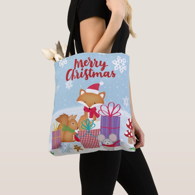 Merry Christmas Tote Bag (Close Up)