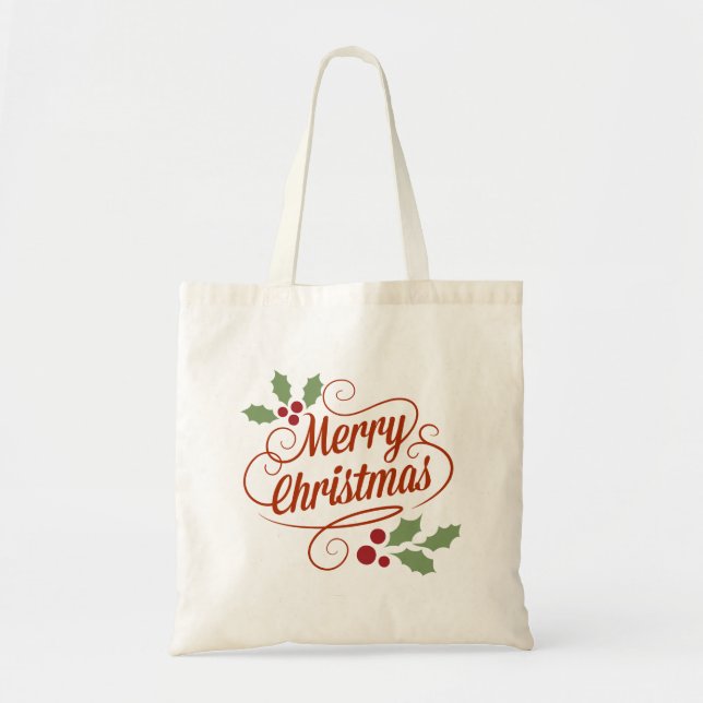Merry Christmas Tote Bag (Front)