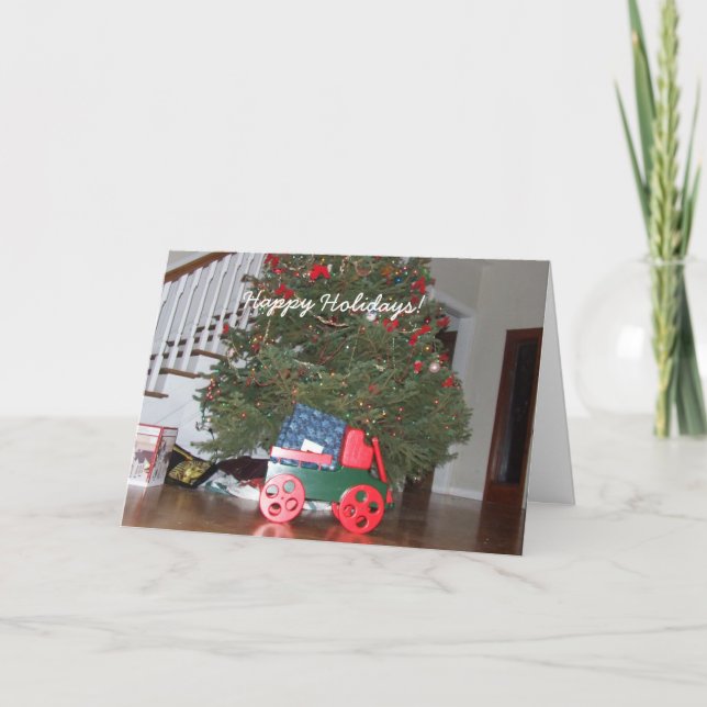 Merry Christmas Toy Wagon Card (Front)