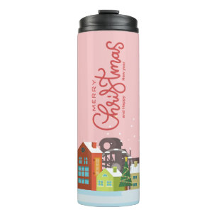 Merry Christmas Travel Mug Festive Holiday