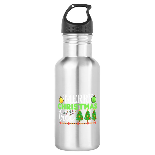 Merry Christmas Tree-34564 532 Ml Water Bottle (Front)