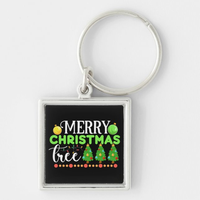 Merry Christmas Tree-34564 Key Ring (Front)