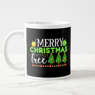 Merry Christmas Tree-34564 Large Coffee Mug