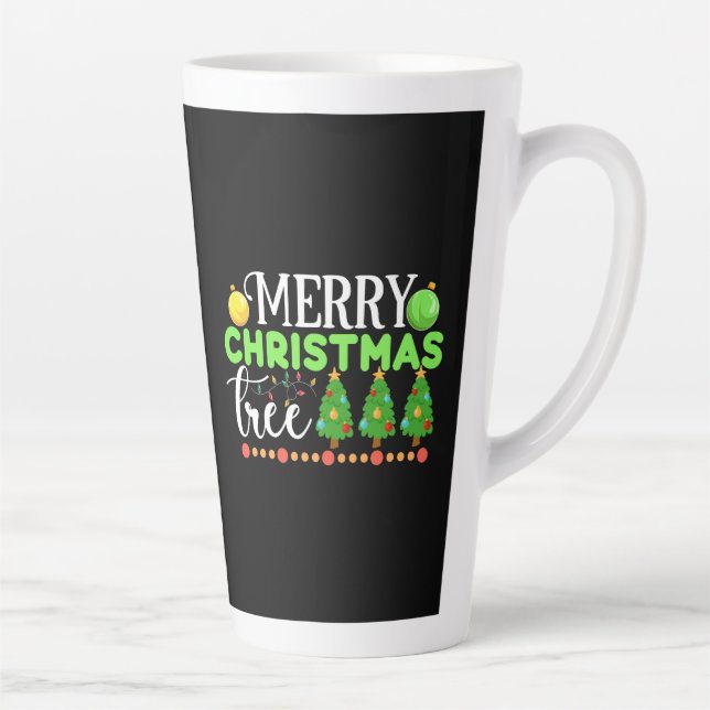 Merry Christmas Tree-34564 Latte Mug (Right)