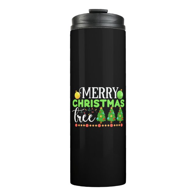 Merry Christmas Tree-34564 Thermal Tumbler (Front)
