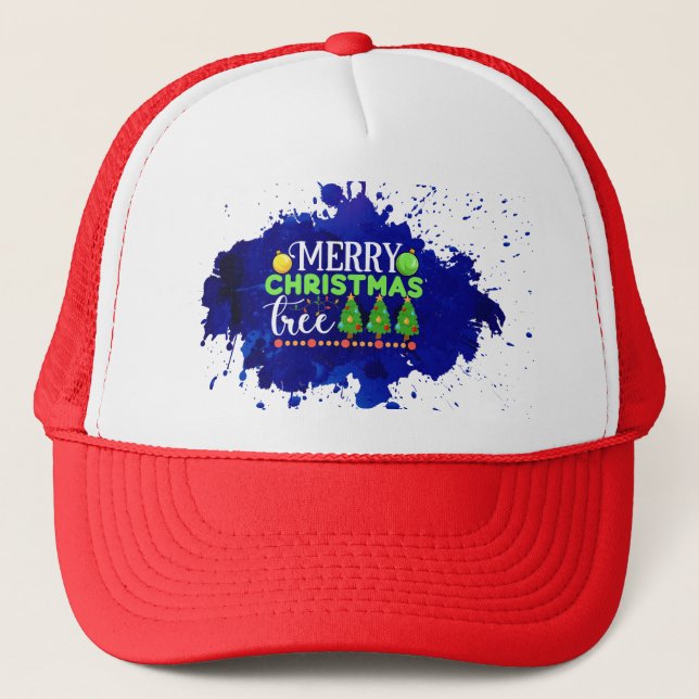 Merry Christmas Tree-34564 Trucker Hat (Front)