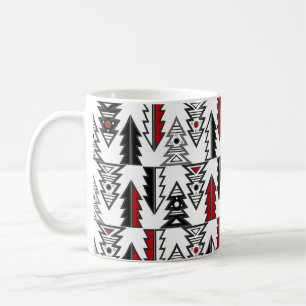 Merry Christmas tree abstract modern geometrical o Coffee Mug