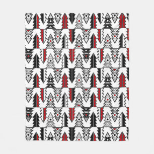 Merry Christmas tree abstract modern geometrical o Fleece Blanket