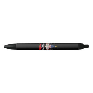 Merry Christmas Tree American Flag Funny US Flag S Black Ink Pen