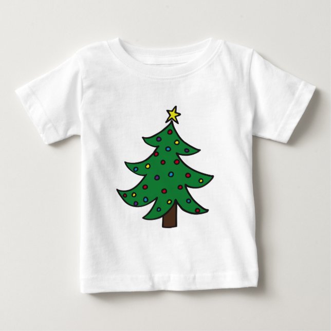 Merry Christmas Tree Baby T-Shirt (Front)