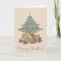 Merry Christmas Tree Blank Card