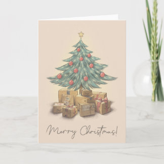 Merry Christmas Tree Blank Card