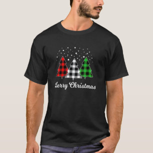 Merry Christmas Tree Buffalo Plaid Family Pajama C T-Shirt