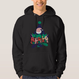 Merry Christmas Tree Buffalo Plaid Red White Hoodie