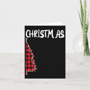 Merry Christmas Tree Buffalo Plaid Xmas Couples Ma Card