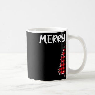 Merry Christmas Tree Buffalo Plaid Xmas Couples Ma Coffee Mug