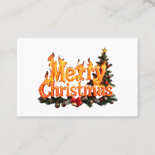Merry Christmas Tree Business Card (Front)
