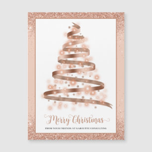 Merry Christmas Tree Business Magnetic Card