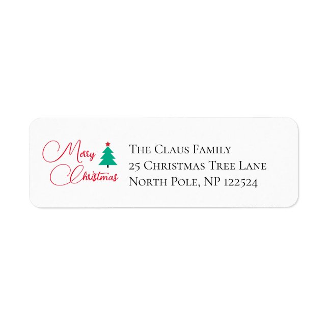 Merry Christmas Tree Calligraphy (Front)
