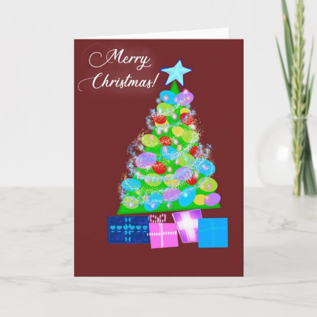 Merry Christmas Tree Card (Front)