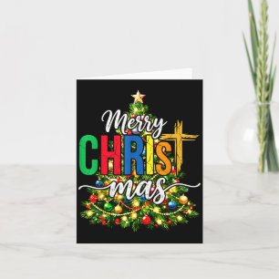 Merry Christmas Tree Christian Xmas  Card